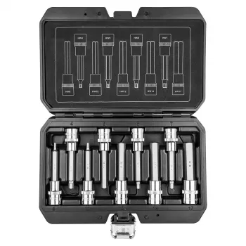 NEO TOOLS sekskant-bits på topnøgle 100 mm, 9-delt sæt