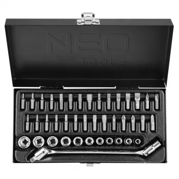 NEO TOOLS 1/4 inch topnøglesæt, 41 stk.