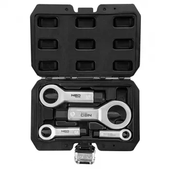 NEO TOOLS møtrik-sprænger-sæt 4 stk 9-27mm CrV-stål med kuffert TOP-11-925