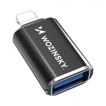 Wozinsky USB-A til Lightning-kabel 1 m sort - MFi-certificeret, hurtigopladning & synkronisering