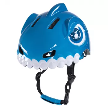 WOZINSKY børnecykelhjelm med dino-motiv, blå, 52-56 cm