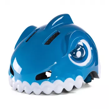 WOZINSKY børnecykelhjelm med dino-motiv, blå, 52-56 cm