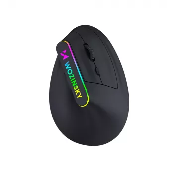 WOZINSKY WMG-1164 trådløs vertikal ergonomisk gaming-mus 3600 DPI RGB sort