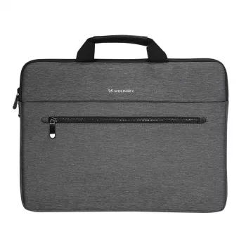 Wozinsky WTL-15 15,6 inch laptoptaske med håndtag og metallynlås - grå