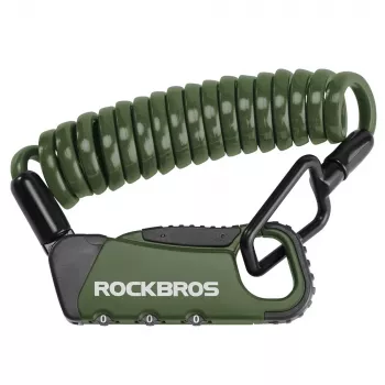 ROCKBROS RBK6N 4-cifret kombinationscykelkabellås - sort, 120 cm x 12 mm