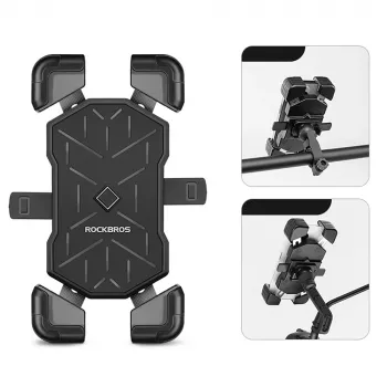 ROCKBROS HW-117 klemme-styrholder til smartphones - sort-grå