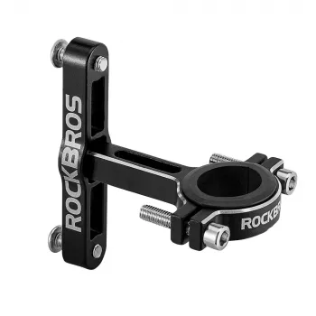 ROCKBROS KS-416 aluminium justerbar flaskeholderadapter - sort