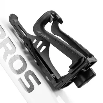 ROCKBROS 2-3D Adjustable Water Bottle Cage for Bicycle and Motorcycle - Black