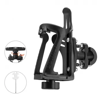 ROCKBROS 2-3D Adjustable Water Bottle Cage for Bicycle and Motorcycle - Black