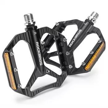 ROCKBROS C700 reflekterende aluminiumsplatformpedaler, sort