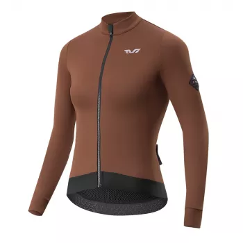 ROCKBROS dame termisk cykeltrøje YDWT006 brun størrelse S