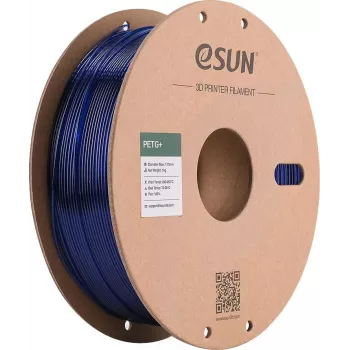 ESUN PETG+ 1,75 mm transparent blå 1 kg papirspole