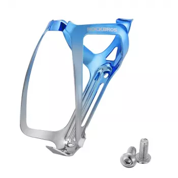 ROCKBROS RKL02 aluminium-flaskeholder - blå-sølv