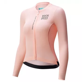 ROCKBROS ROAD TO SKY dame langærmet cykeltrøje pink størrelse S