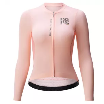 ROCKBROS ROAD TO SKY dame langærmet cykeltrøje pink størrelse S