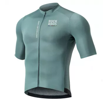 ROCKBROS ROAD TO SKY herre kortærmet cykeltrøje grå-blå størrelse L