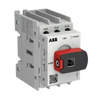 ABB OT Plus OT25G1-3MS25 A Load Break Switch, Frame G1, 3-Pole, with Handle