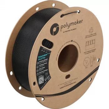 Polymaker PolySonic High Speed PLA Pro 3D Printer Filament, 1.75 mm, 1 kg, Black
