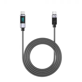 ORICO LDC2C USB-C til USB-C PD 100W-kabel med LED-effektindikator, 480 Mbps, 3 m, sort