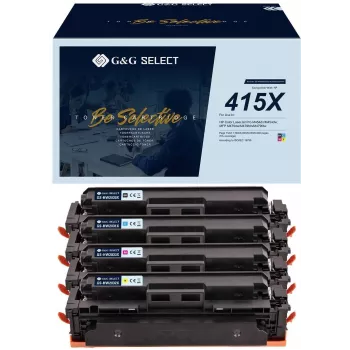 G&G GS-H415X-4P kompatibel high-yield toner 4-pak til HP 415X (sort, cyan, magenta, gul)
