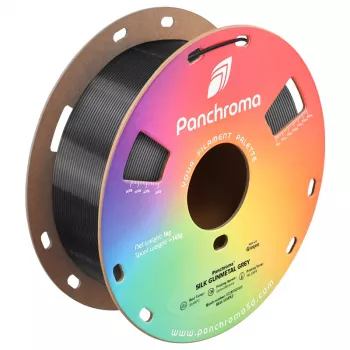 Polymaker Panchroma PLA Silk 3D Printer Filament, 1.75 mm, 1 kg, Gunmetal Grey