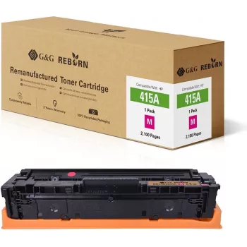 G&G genfremstillet Magenta tonerpatron som erstatning for HP 415A (W2013A), 2100 sider
