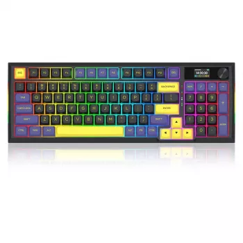 Redragon K725LBY-RGB-PRO Glintstone 75% Trådløst Mekanisk Gaming-tastatur (Tri-Mode, Hot-Swappable Red Switches)