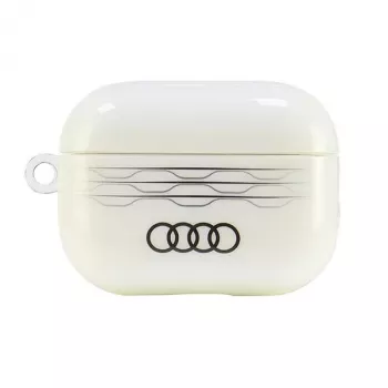 Audi IML Geometric Pattern AirPods Pro 2-etui hvid