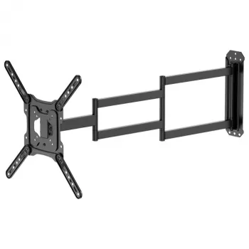Brateck LPA84-445XL fuldbevægelig TV-/monitorvægbeslag til 37-80 inch skærme, 50 kg kapacitet, VESA op til 600x400, dobbelt svirpearm, matsort