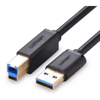 UGREEN US210 USB 3.0 Type-A til Type-B-kabel 1 m sort