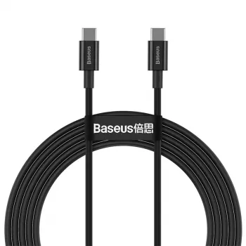 Baseus CATYS-C01 USB-C til USB-C 100W PD hurtigladningskabel 2 m sort