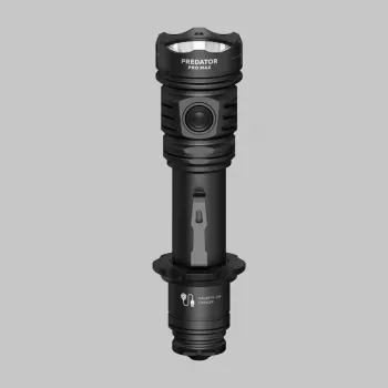 Armytek Predator PRO MAX taktisk lommelygte 3000 lumen, varm hvid, 501m rækkevidde, Cree XHP70.2, genopladelig 21700, sort