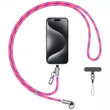 USAMS SJ746 30W USB-C til Lightning lade-lanyard-kabel 1,2 m pink