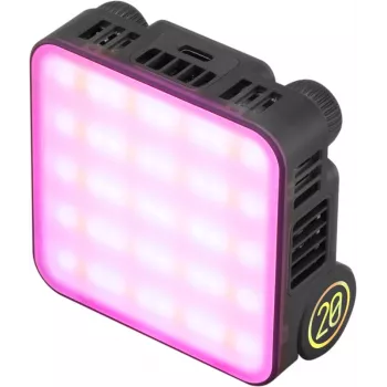 Zhiyun M20C RGB LED Fill Light - 20W Portable Studio Light with 2700K-6500K CCT, Full Colour, OLED Display, Magnetic Mount