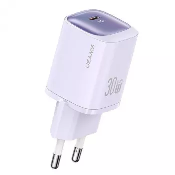USAMS CC251 30W GaN USB-C hurtigoplader HC-serie lilla