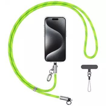 USAMS SJ746 30W USB-C til Lightning-ladekabel med bærestrop 1,2 m grøn