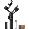 Zhiyun Smooth 5S AI smartphone-gimbal med magnetisk fyldlys, 3-akset stabilisator, 300g nyttelast, sort