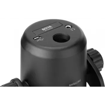 BOYA BY-PM700 USB-kondensatormikrofon med 4 retningskarakteristikker, latencyfri monitoring, integreret stativ