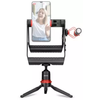 BOYA BY-VG380 smartphone-videokit med BY-MM1 Pro mikrofon, LED-lys og stativ til vlogging, livestreaming og mobil filmoptagelse