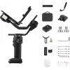 ZHIYUN CRANE 4 COMBO 3-akset kamera-gimbal-stabilisator med 6 kg nyttelast, 12 timers batteri, touchskærm og fyldlys, sort