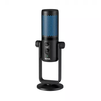 BOYA BY-PM740 Wireless Condenser Microphone with 4 Polar Patterns, 2.4 GHz, USB-A & 3.5mm, Black
