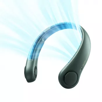 JISULIFE halsventilator Life3 - bærbar trådløs USB-ventilator uden rotorblade, grøn