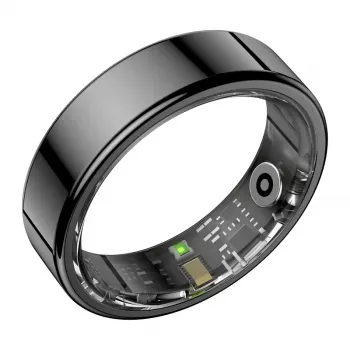 COLMI RING 2 smart ring, størrelse 12, sort – sundheds- og fitnesstracker med puls, SpO2, søvn- og stressovervågning, IP68 vandtæt, 7 dages batteri
