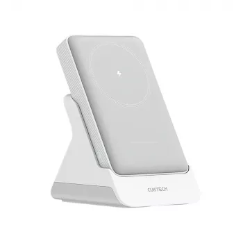 CUKTECH WPB100N magnetisk trådløs powerbank 10000 mAh 20W med stativ - hvid