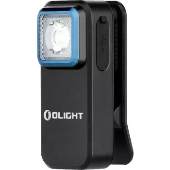 OLIGHT Oclip sort genopladelig clip-lommelygte 300 lumen USB-C IPX7
