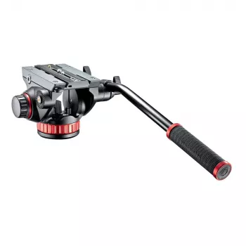 Manfrotto MVH502AH fluid-videohoved med flad base, 4 kg nyttelast, 75 mm base, sort