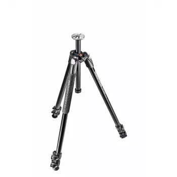 Manfrotto 290 Xtra aluminiumstativ med 3-dobbelt udtrækkelige ben, 3-vejs hoved ikke inkluderet, sort, MT290XTA3