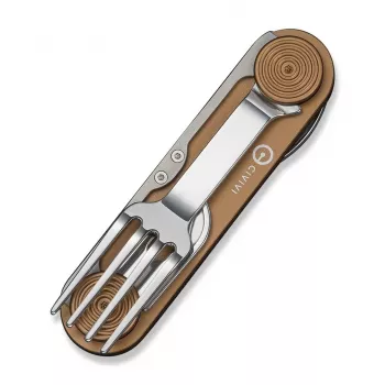 CIVIVI Partake Folding Knife Coyote Brown G10 Handle, Nitro-V Steel Drop Point Blade