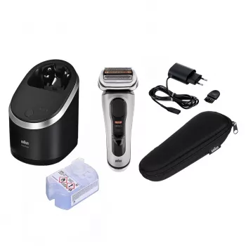 Braun Series 9 9567CC Våd- og tørbarbermaskine med SmartCare Center, grå