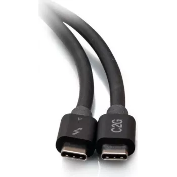 C2G 2,5 fod Thunderbolt 4 USB-C-kabel - 40Gbps, 100W PD, 8K, sort